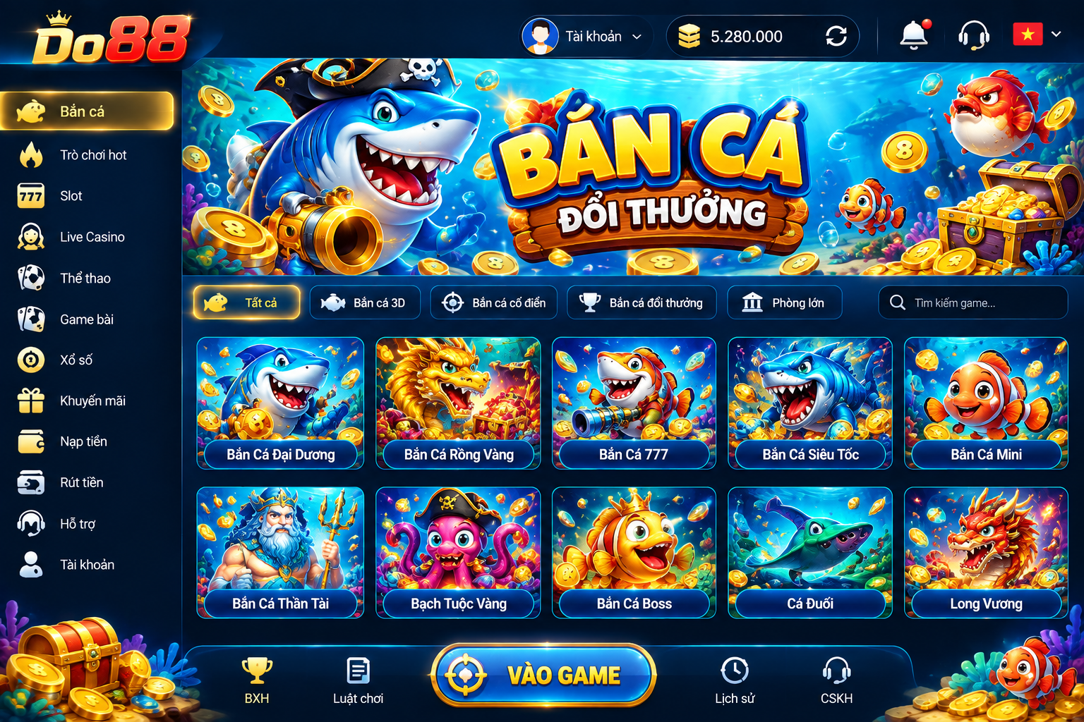 Bắn cá đổi thưởng Do88 sân chơi đổi thưởng đỉnh cao 2026